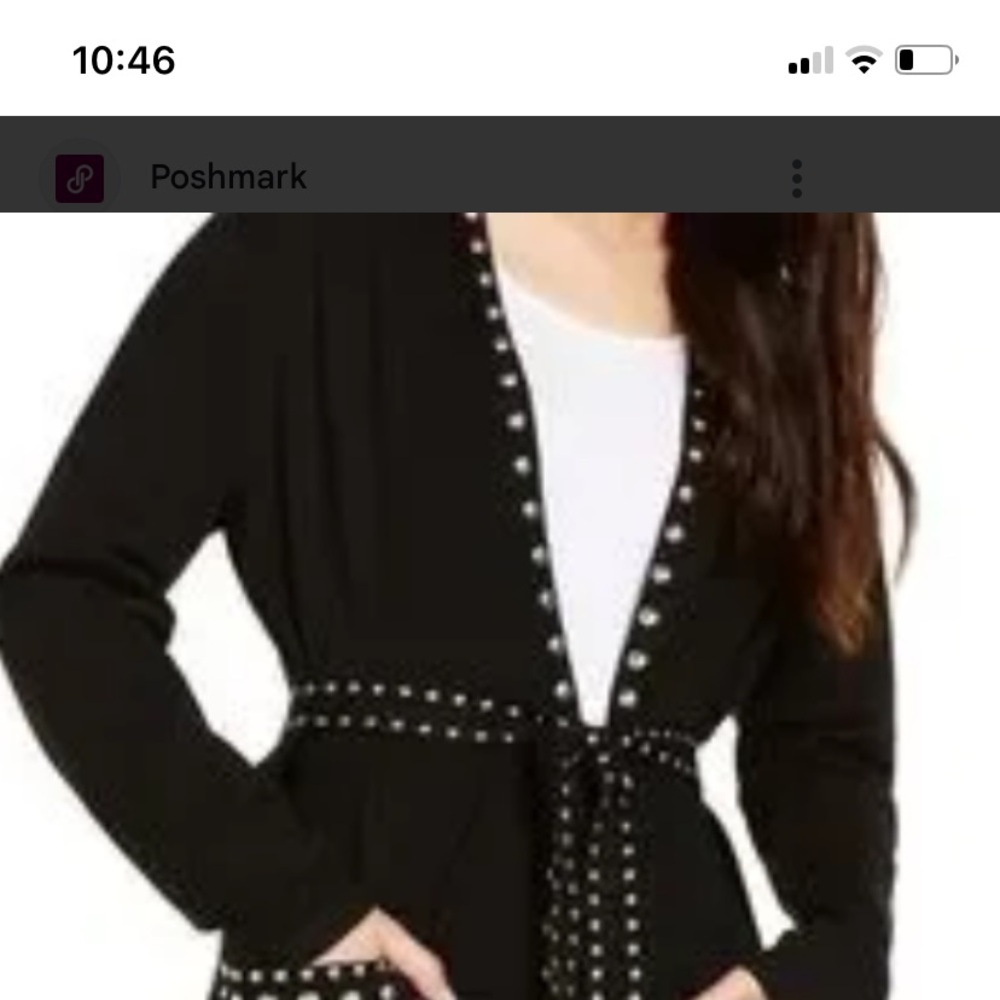 Black Studded Women's Sweater